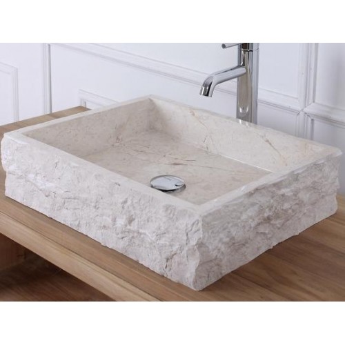 Traverten Dalgalı Patlatma Lavabo