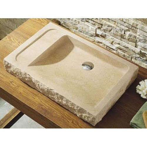 İçine Yay Traverten Lavabo