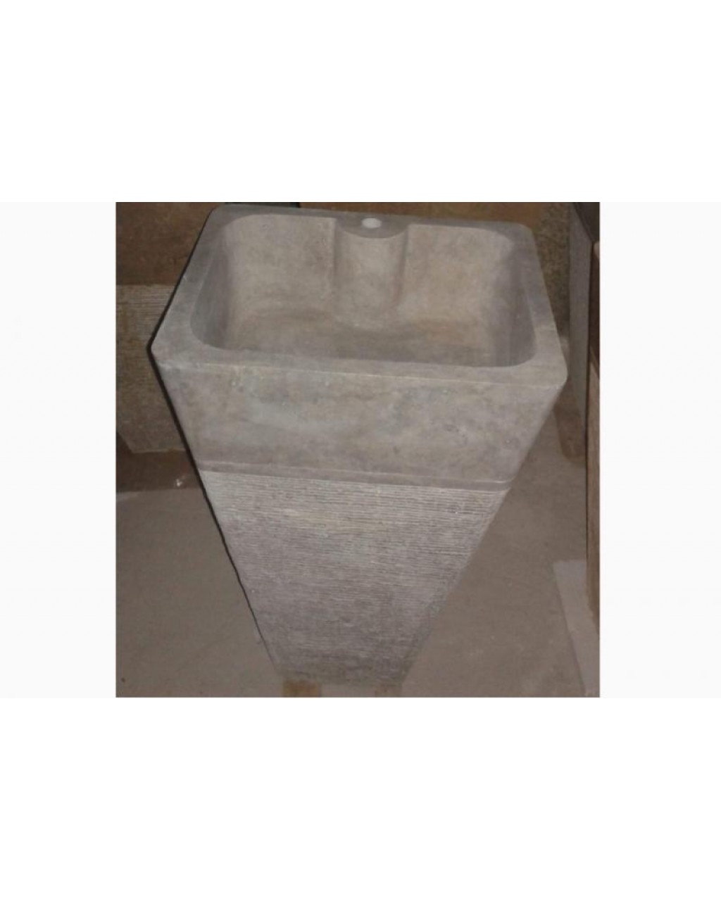 Gümüş Traverten Dikey Lavabo