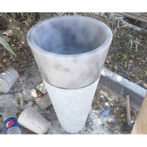 Bulutlu Mermer Dikey Lavabo