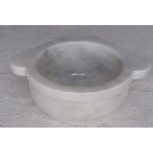 Düz Bulutlu Mermer Köşe Kurnası