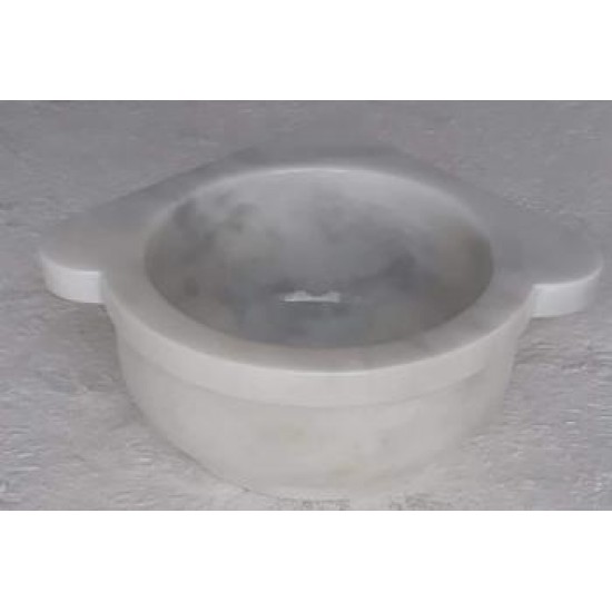 Düz Bulutlu Mermer Köşe Kurnası