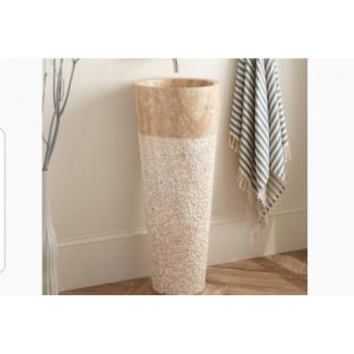 Traverten Trk Eskitme Dikey Lavabo